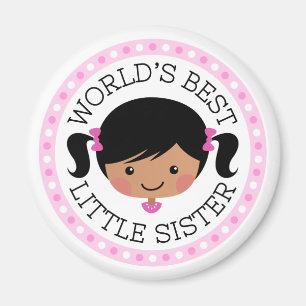 Imán Pelo negro del mejor de la pequeña hermana de los