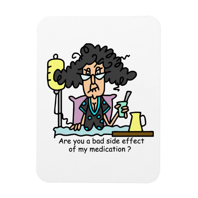 Imán Pelo oscuro del efecto secundario de la medicación (Vertical)