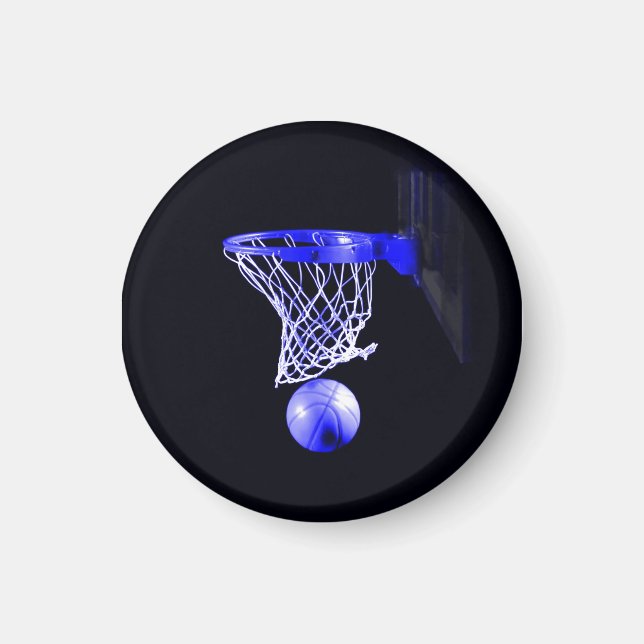 Imán pelota de baloncesto azul (Frente)
