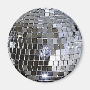 Imán Pelota de disco plateado