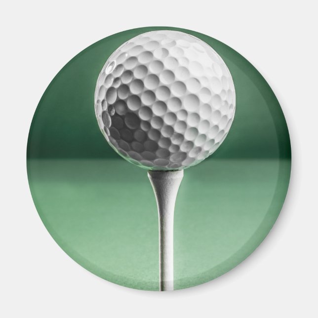 Imán Pelota de golf en Tee (Frente)