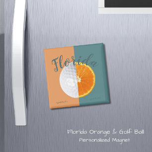 Imán Pelota de Golf Naranja de Florida