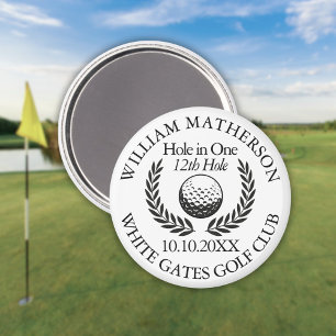 Imán Pelota de Golf y Corona Personalizada con Hoyo en 