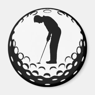 IMÁN PELOTA DE GOLF Y GOLFISTA