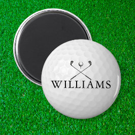 Imán Pelota de Golf y Palos con Nombre Personalizado
