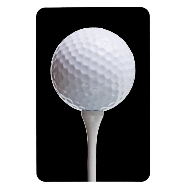 Imán Pelota de golf y té en negro - Plantilla personali (Vertical)