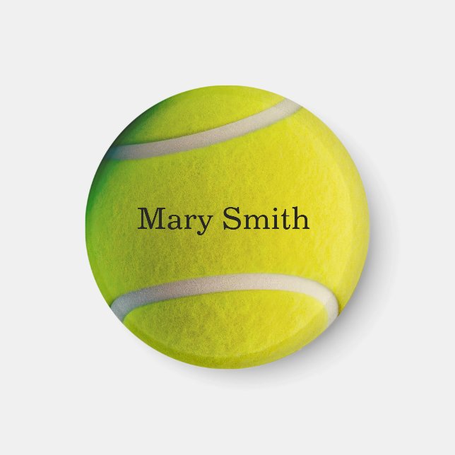 Imán Pelota de tenis con tu nombre  (Frente)