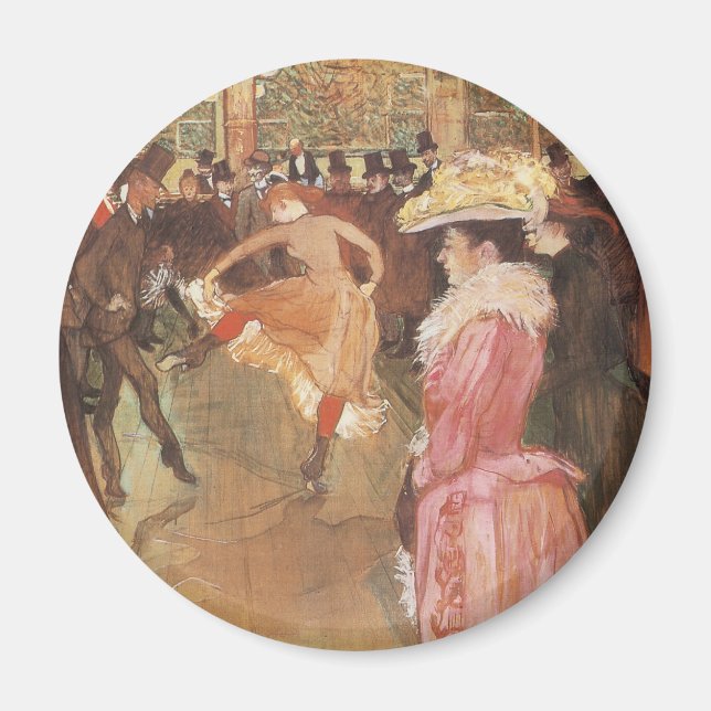 Imán Pelota en la discoteca por Toulouse Lautrec (Frente)