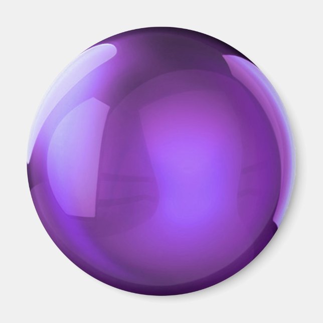 Imán Pelota morada de cristal (Frente)