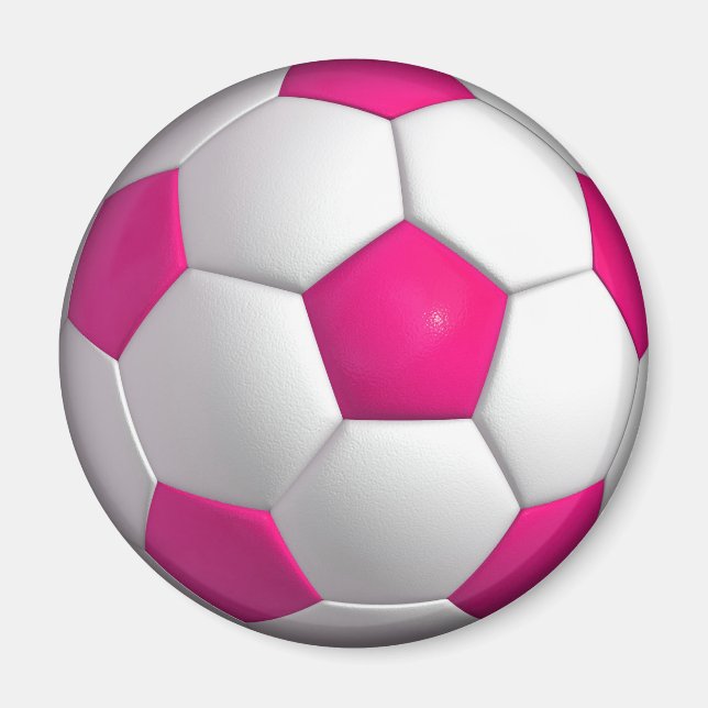 Imán Pelota rosa de fútbol (Frente)