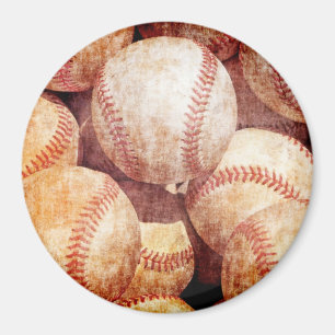 Imán Pelotas de béisbol sucias y desgastadas de estilo 