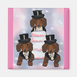 Imán Peluquería Doxie Roja