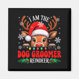 Imán Peluquero de Perros Reno de Navidad Reno de Santa 