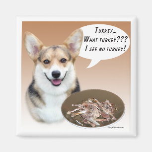 Imán Pembroke Corgi Turkey Magnet
