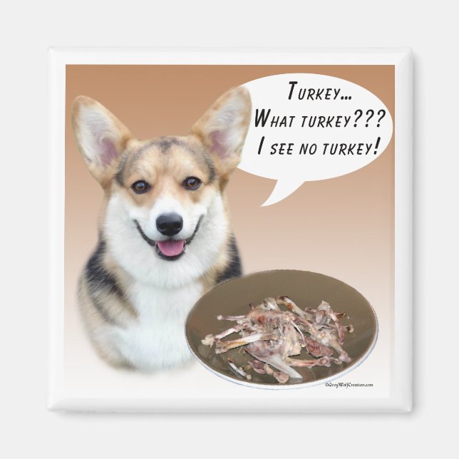 Imán Pembroke Corgi Turkey Magnet (Frente)