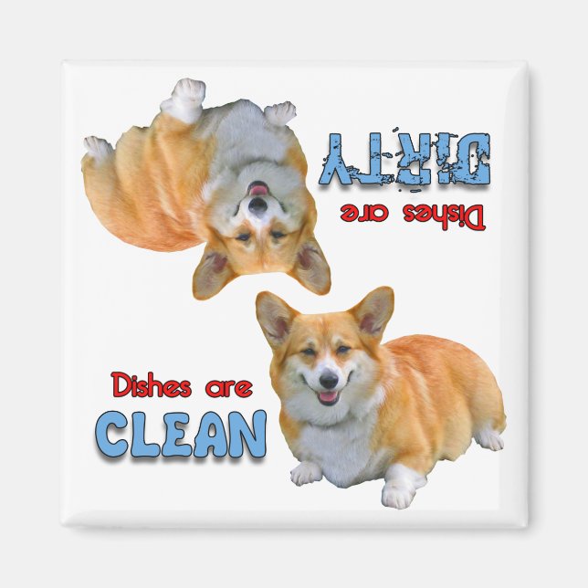 Imán Pembroke Welsh Corgi Dishlavaplatos Magnet (Frente)