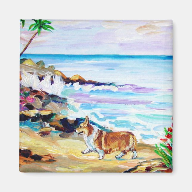 Imán Pembroke Welsh Corgi Magnet (Frente)