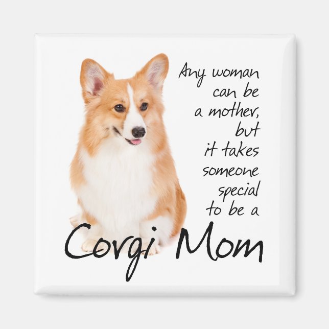 Imán Pembroke Welsh Corgi Mom Magnet (Frente)