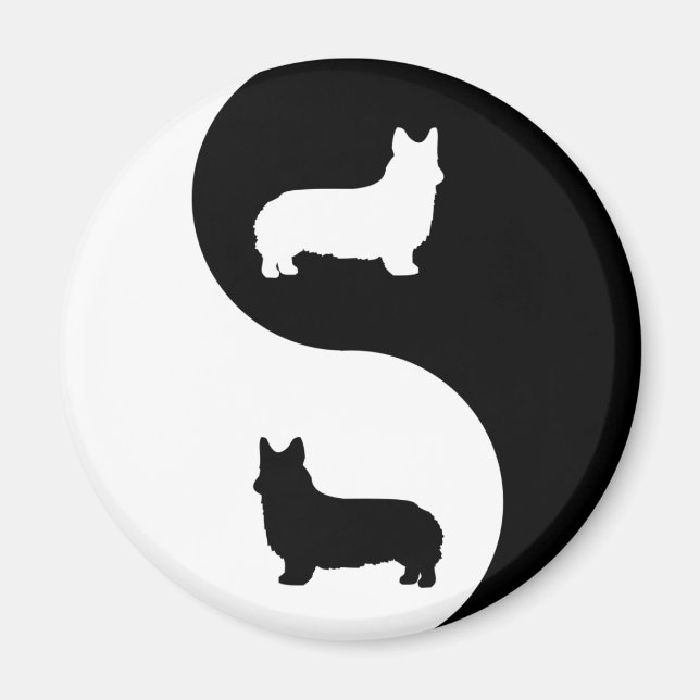 Imán Pembroke Welsh Corgi Yin Yang (Frente)