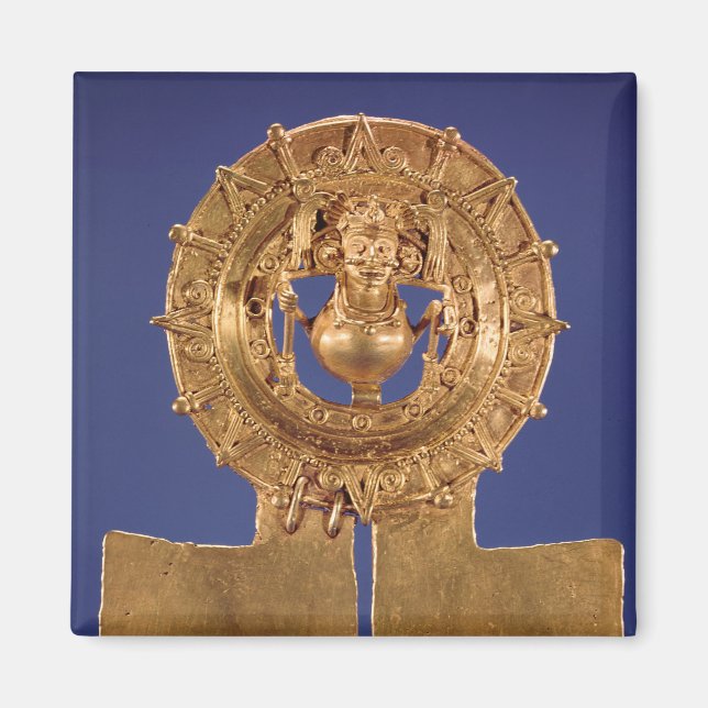 Imán Pendante que representa un disco solar, Zaachila (Frente)