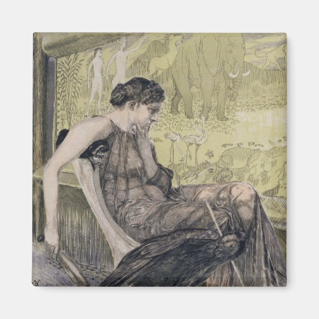 Imán Penélope tejiendo una mortaja para Laertes, su pad (Frente)