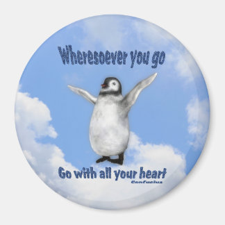 Imán Penguin Confucio Inspirador Cita Magnet