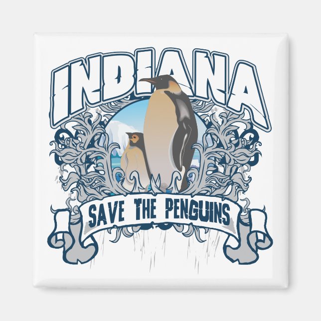 Imán Penguin Indiana (Frente)