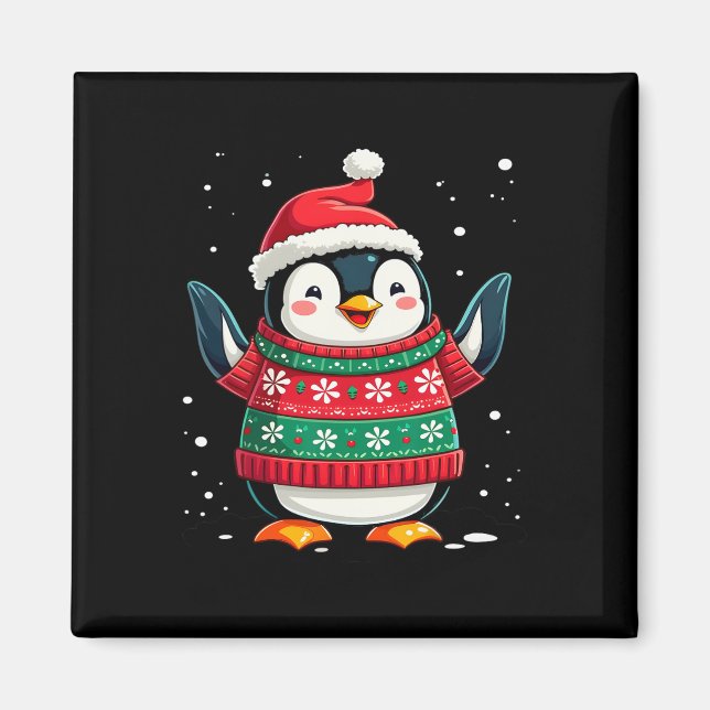 Imán Penguin Santa navidades (Frente)