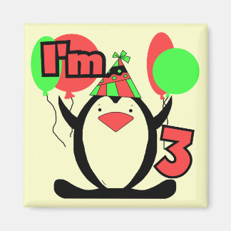 Imán Penguin: Tengo 3 camisetas de cumpleaños y regalos