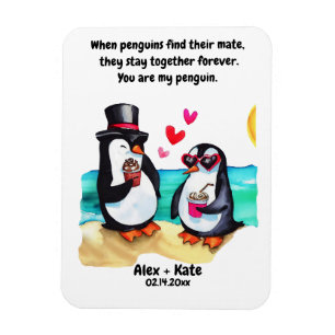 Imán Penguin Valentines