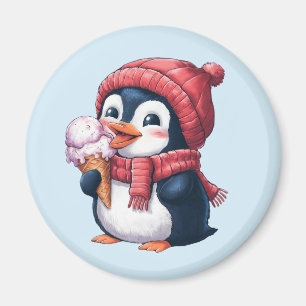 Imán Penguin y helado