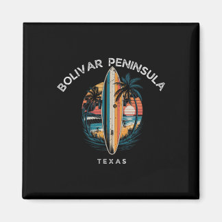 Imán Península de Bolivar Texas Hombres Mujeres Surfean