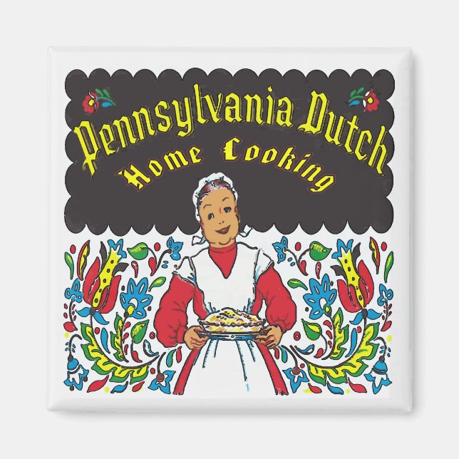 Imán Pennsylvania Dutch, cocina casera (Frente)