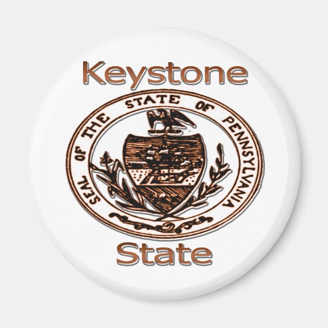 Imán Pennsylvania El sello del estado Keystone (Frente)