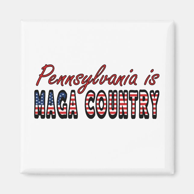 Imán Pennsylvania Es El País MAGA Trump Trucker Hat (Frente)
