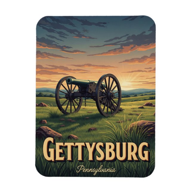 Imán Pennsylvania Gettysburg Travel (Vertical)