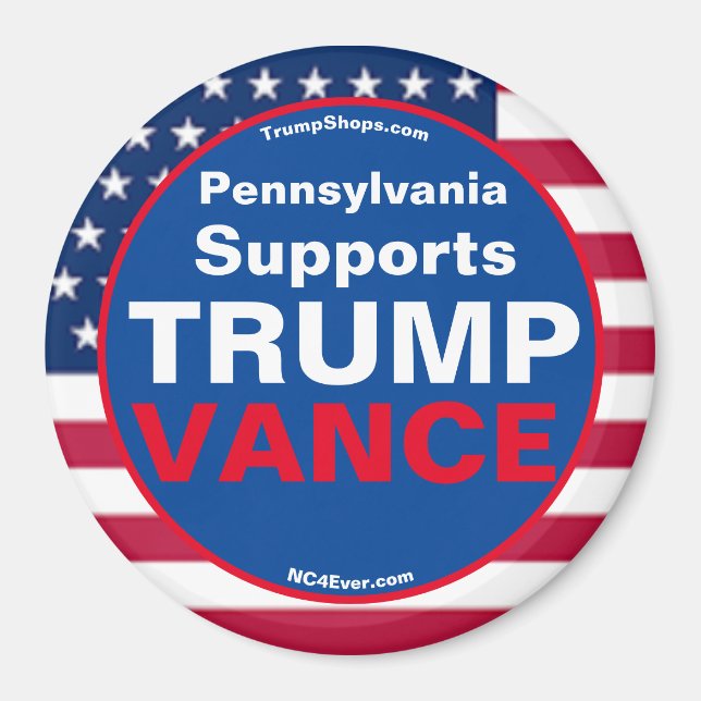 Imán Pennsylvania soporta refrigerador TRUMP VANCE (Frente)