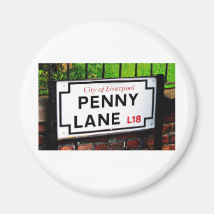Imán penny lane Liverpool England sign