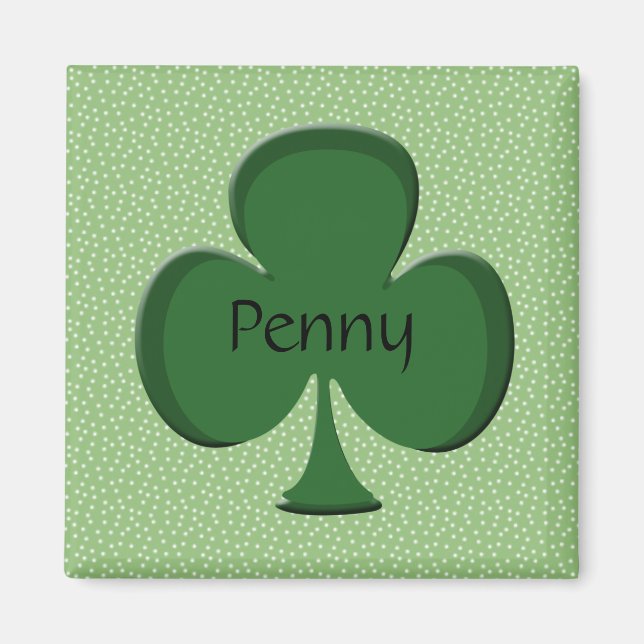 Imán Penny Shamrock Name Magnet (Frente)