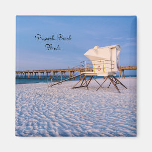 Imán Pensacola Morning Lifeguard Stand Y Pier Magnet