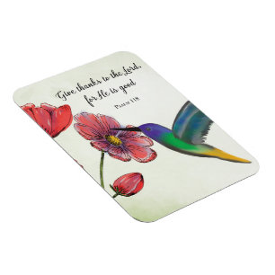 Imán Pensamiento religioso de flores de usted con colib