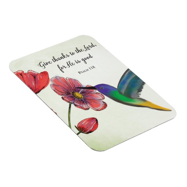 Imán Pensamiento religioso de flores de usted con colib (Lado Derecho)
