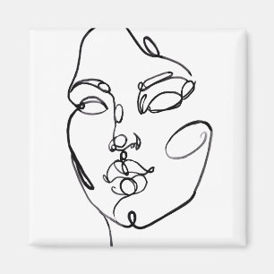 Imán Pensamientos lineales - cara