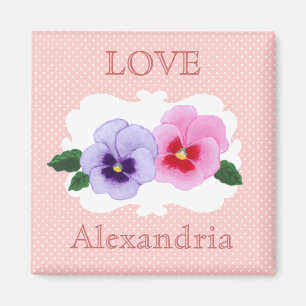 Imán Pensamientos personalizados florales