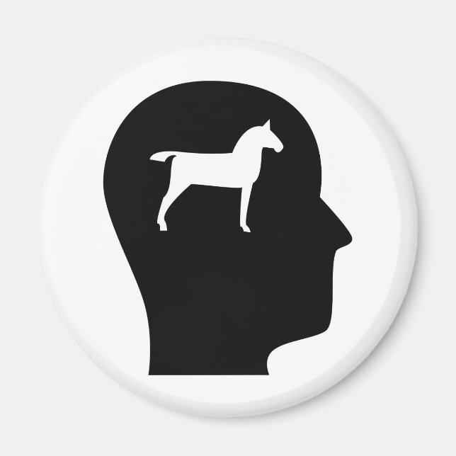 Imán Pensando en los caballos (Frente)