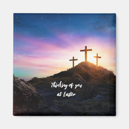 Imán Pensando en ti en el texto editable de Pascua