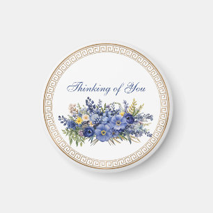 Imán Pensando en ti, hermoso diseño floral,