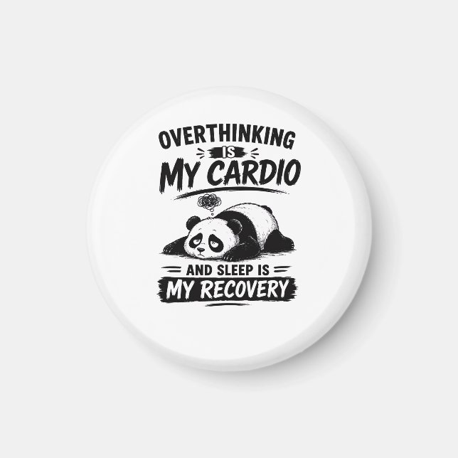 Imán Pensar Demasiado Es Mi Cardio (Frente)
