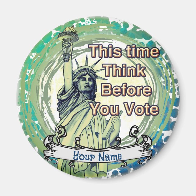 Imán Pensar en la libertad de voto (Frente)