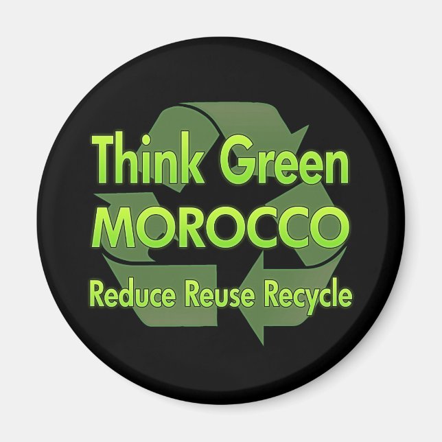 Imán Pensar en Marruecos verde (Frente)